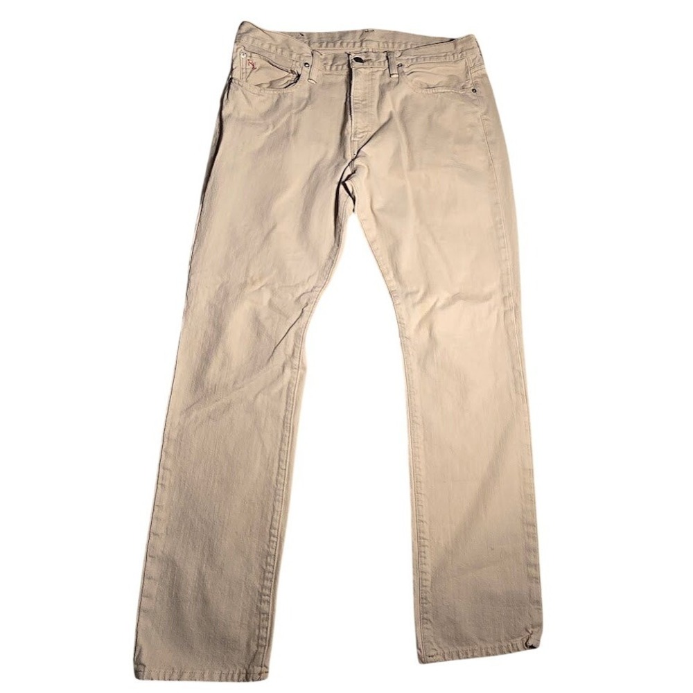 Polo Ralph Lauren Slim Fit Jeans Mens 36x32 Tan Hudson Bone R66SD78 Denim Pants